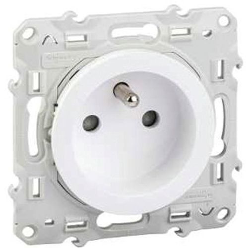 Prise De Courant 2p+t Blanc à Vis - Odace