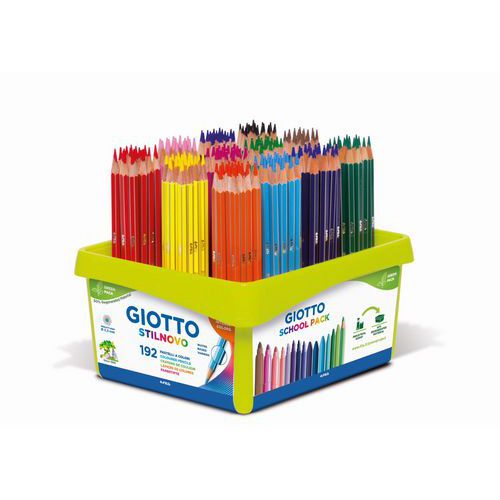 Schoolpack de 192 crayons de couleurs assorties Omyacolor Giotto Stilnovo 2 thumbnail image 1