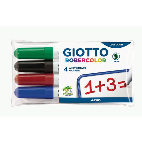 Pochette 4 marqueurs effaçables à sec Robercolor Giotto pointe ogive thumbnail image 1