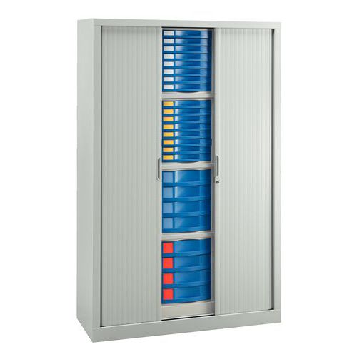 Arm Monobloc Ridx 198x120 Gris Et 72 Tiroirs B Leu