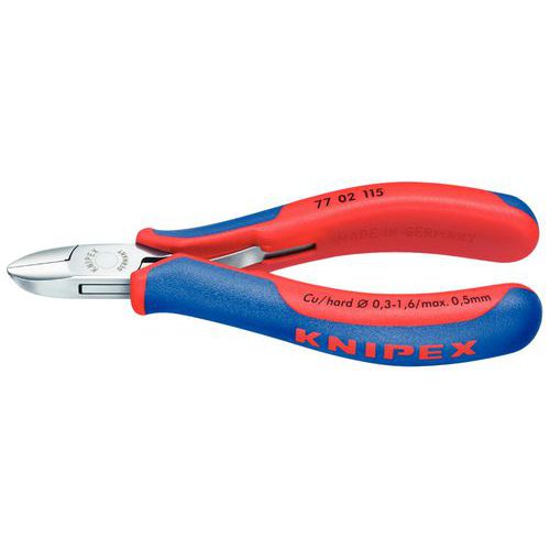 Pince Coupante Électronique Petit Biseau 115mm - Ressort - Bi-matière