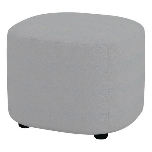 Petit Pouf Abyssa Tissu Non Feu M1 Gris Clair