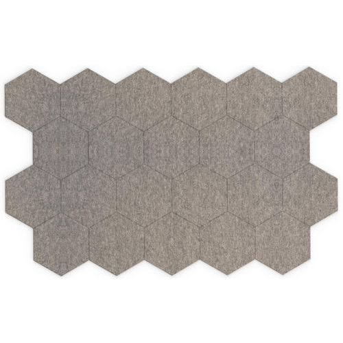 Dalle Acoustique Murale Hexagonale En Feutre Pet Gris Foncé