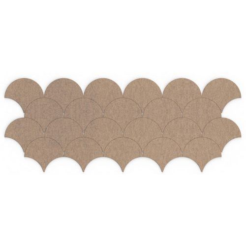 Dalle Acoustique Murale Vague Japonaise En Feutre Beige