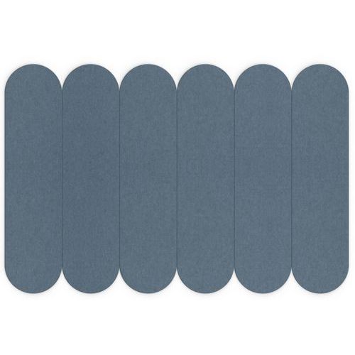 Dalle Acoustique Murale Bande Arrondie En Feutre Bleu