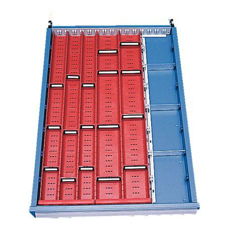 8 goulottes + 17 séparateurs plastiques + 1 paroi + 3 séparateurs 8 goulottes + 17 séparateurs plastiques + 1 paroi + 3 séparateurs