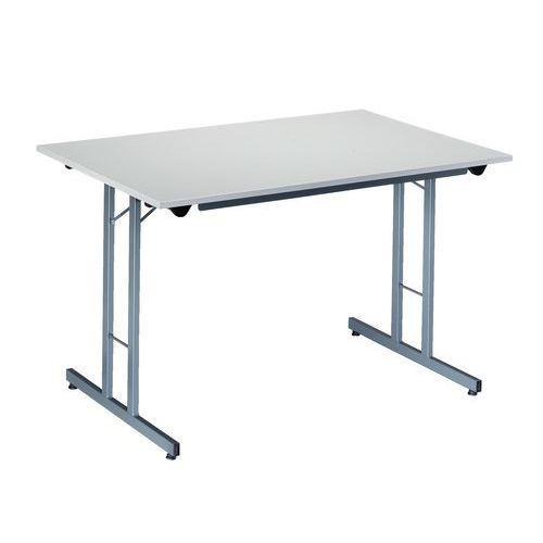 Table pliante rectangle écologique - Piétement latéral - L 120 cm Table pliante rectangle écologique - Piétement latéral - L 120 cm