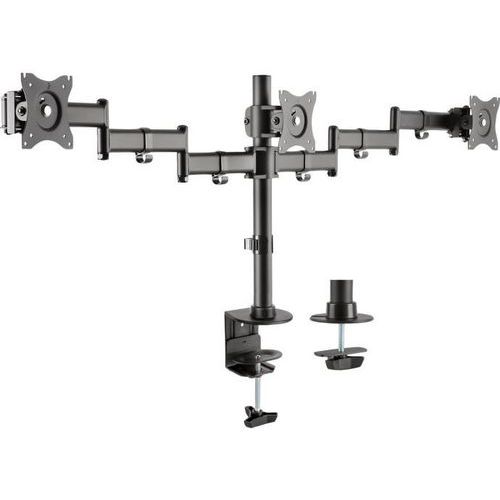 Support De Bureau D27-100cg-3 3 Ã‰crans 13-27 Noir - Dacomex