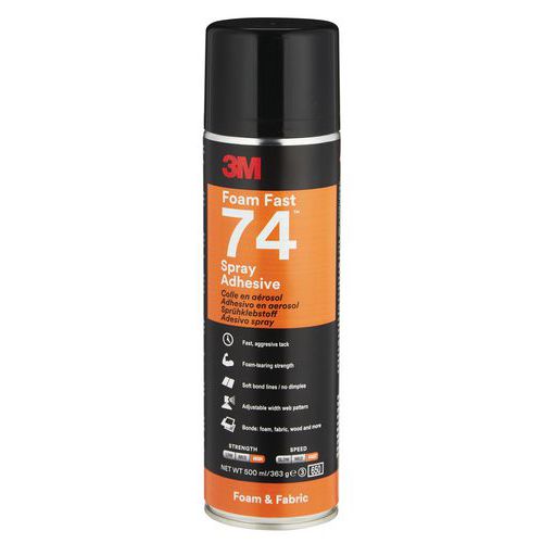 Colle aérosol spécial mousses souples - Scotch-Weld™ 74 - 3M™ Colle aérosol spécial mousses souples - Scotch-Weld™ 74 - 3M™