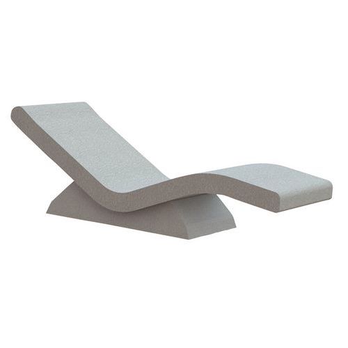 Chaise longue Révolution - Béton Gris Sablé - Ergonomique 10 ans Garantie - Mobilier d'extérieur