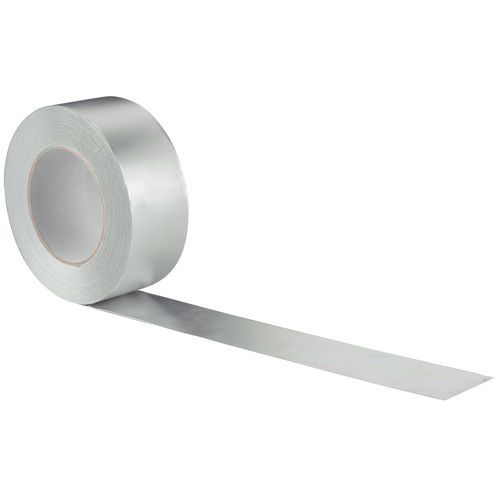 Ruban Aluminium 50 Microns ALU906 - 50mm x 50m - Adhésif Acrylique - Résistant jusqu'à 60°C