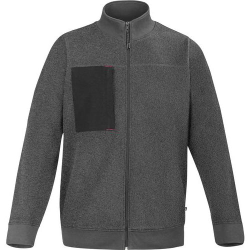 Sweat Zippe Steel D300att2 - Gris Chiné / Noir - Xl