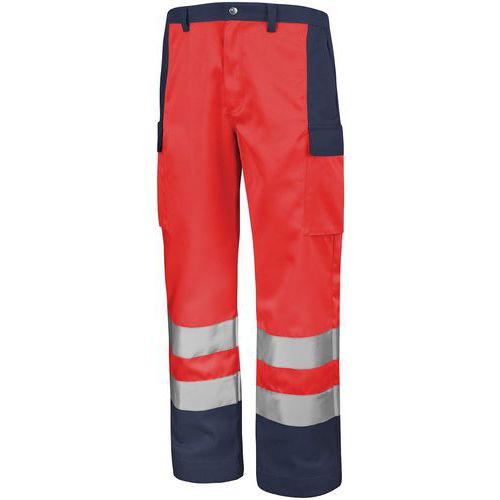 Pantalon Fluo Base Xp 9b81 - Rouge Fluo / Bleu Foncé - 0