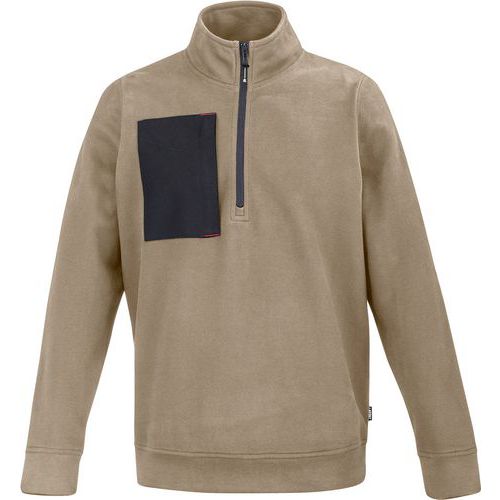 Sweat 1/2 Zip Sandstone E300att2 - Beige / Noir - 2xl