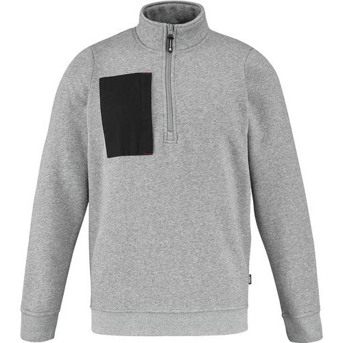Sweat 1/2 Zip Sandstone E300att2 - Gris Chiné / Noir - Xs
