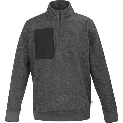 Sweat 1/2 Zip Sandstone E300att2 - Gris Chiné / Noir - 2xl