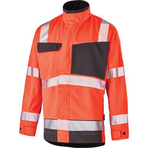 Blouson Fluo Advanced 9d30 - Rouge Fluo / Gris Charcoal - 2
