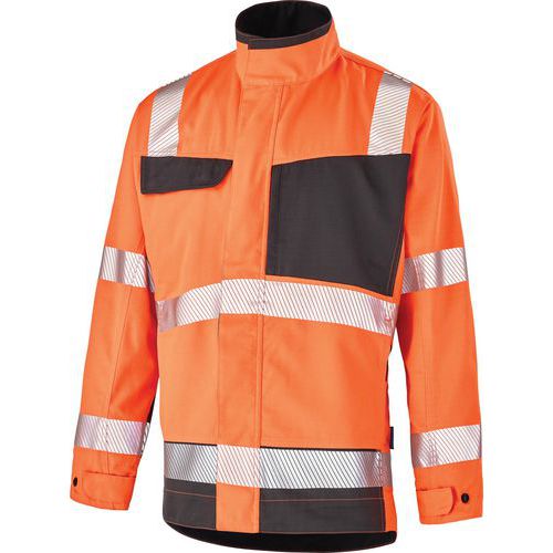 Blouson Fluo Advanced 9d30 - Orange Fluo / Gris Charcoal - 4