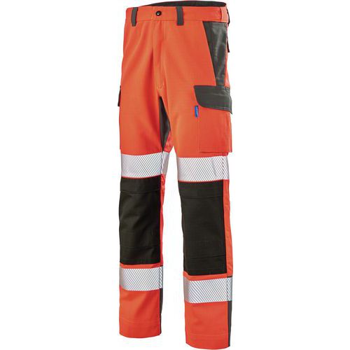 Pantalon Fluo Advanced 9b30 - Rouge Fluo/gris Charcoal - 42