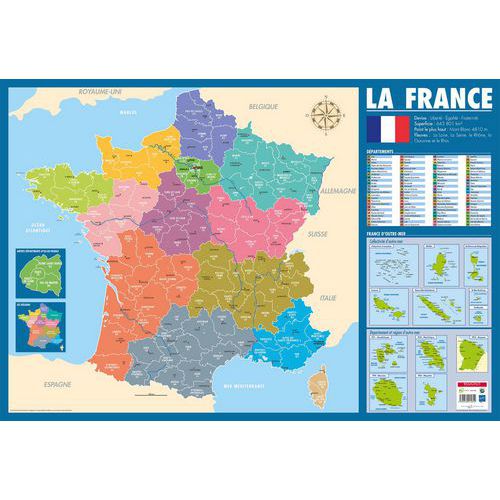 Poster 50x70cm France administrative thumbnail image 1