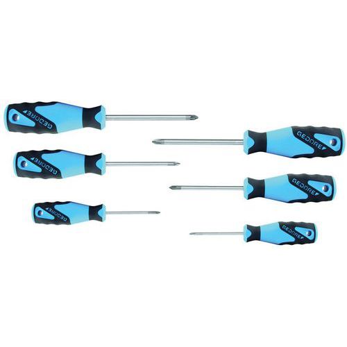 Jeu 6 Tournevis Fente Et Pozidriv Manche 3c 2160phz-06