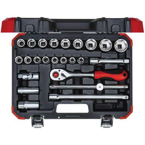 Jeu Douilles 1/210-32mm 24 Pièces R69003024red