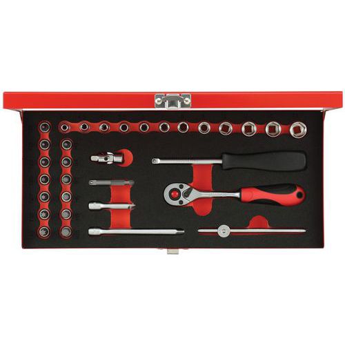 Jeu douilles 1/4 4-13mm 32 pièces R49014033 - GedoreRed Jeu douilles 1/4 4-13mm 32 pièces R49014033 - GedoreRed