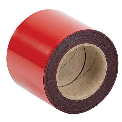 Bande Magnétique Effaçable 100 Mm X 10 M Rouge - Manutan