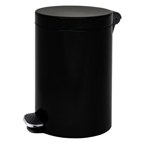 Poubelle En Métal Basic Volume 5 L Noir
