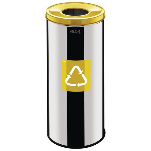 Poubelle Métallique Prestige Eko De Recyclage 45 L Jaune