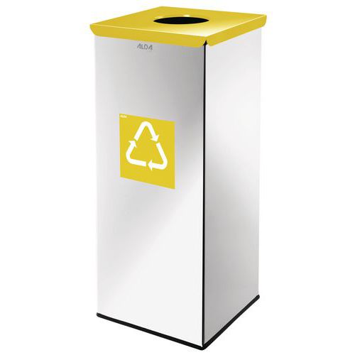 Poubelle Métallique Prestige De Recyclage 60 L Jaune