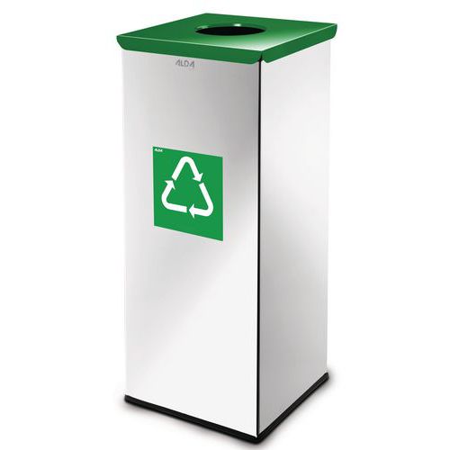 Poubelle Métallique Prestige De Recyclage 60 L Vert