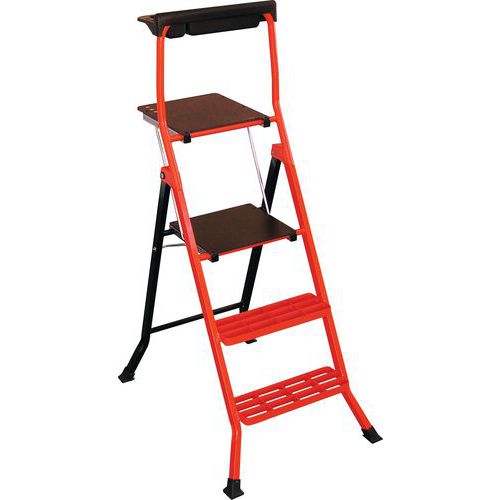 Escabeau Pro Acier LescaboÂ® Caillebotis 70 Cm Acier Peint