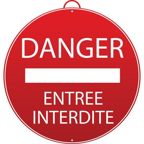 Mondelin - Panneau Danger Entrée Interdite Rigide Rond Signalétique de Sécurité