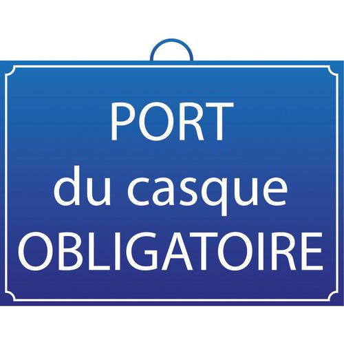Panneau Port du casque obligatoire - Mondelin Panneau Port du casque obligatoire - Mondelin