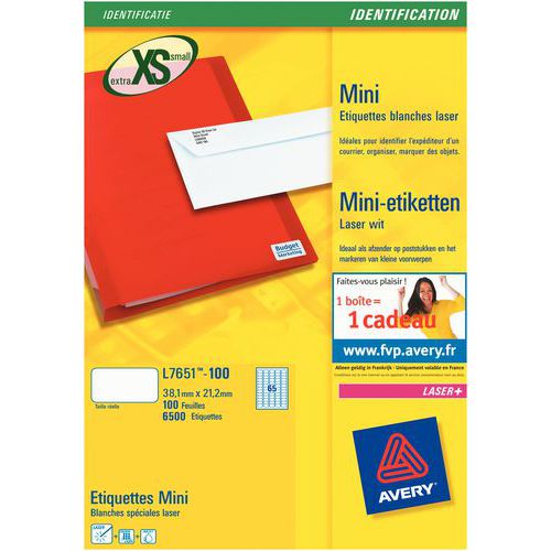 Mini-étiquette Avery - Impression laser Mini-étiquette Avery - Impression laser