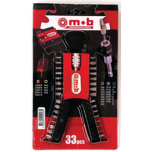 Boitier de 32 embouts de vissage MOB OUTILLAGE