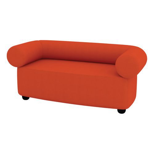 Canapé 2 Places Abyssa Tissu Non Feu M1 Orange