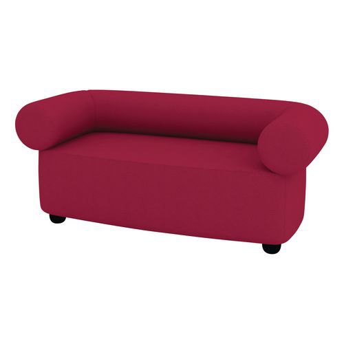 Canapé 2 Places Abyssa Tissu Non Feu M1 Fuchsia