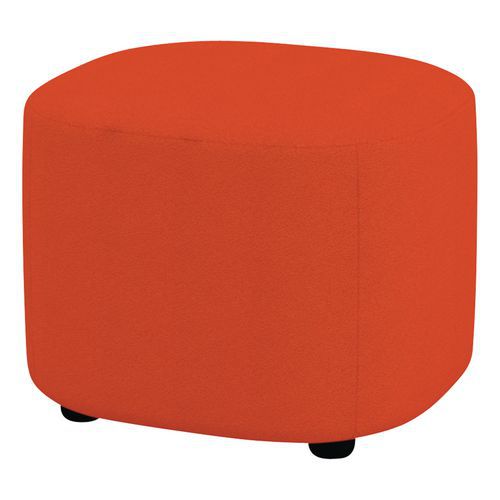 Petit Pouf Abyssa Tissu Non Feu M1 Orange