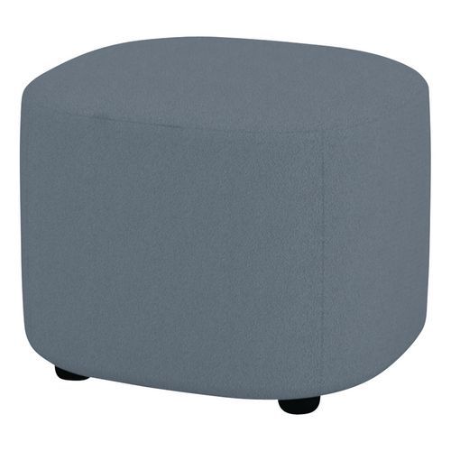 Petit Pouf Abyssa Tissu Non Feu M1 Gris Moyen