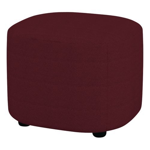 Petit Pouf Abyssa Tissu Non Feu M1 Grenat