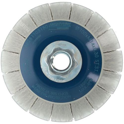 Brosse Conique Pour Meuleuse Fil Ondulé 03 Inox 100xm14 T24