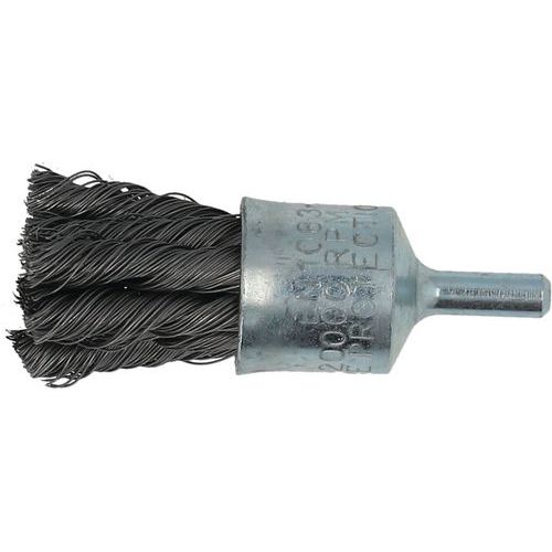 Brosse Pinceau Perceuse Fil Torsadé 035 22x68mm T28 Tige 6mm