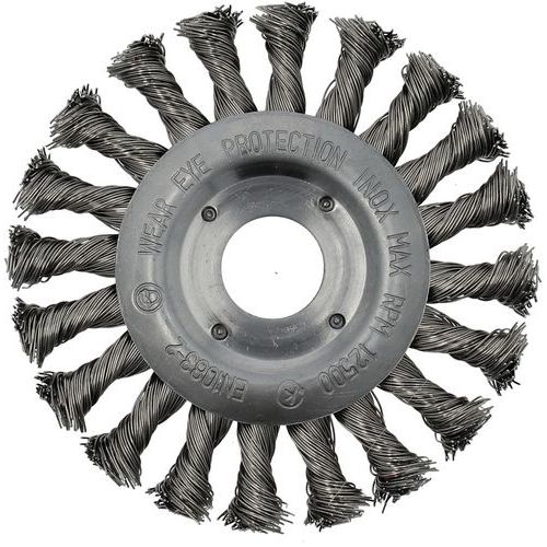 Brosse Pour Meuleuse Fil Torsadé 05 Inox 115x11x222mm T23