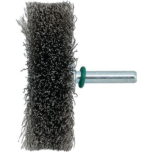 Brosse Pour Perceuse Fil Ondulé 03 Inox 70x15mm T19 Tige 6mm