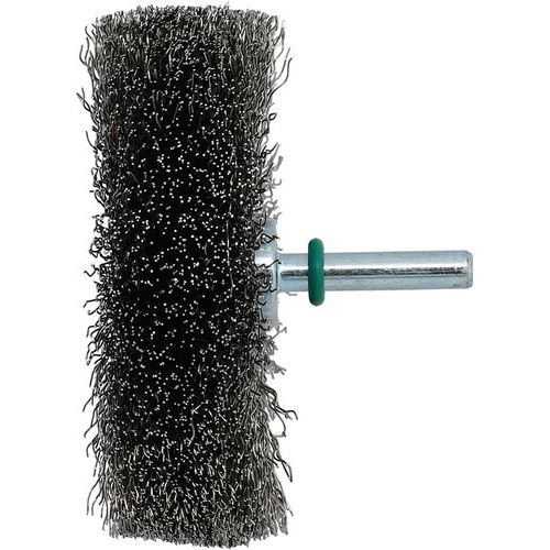 Brosse Pour Perceuse Fil Ondulé 03 Inox 80x20mm T19 Tige 6mm