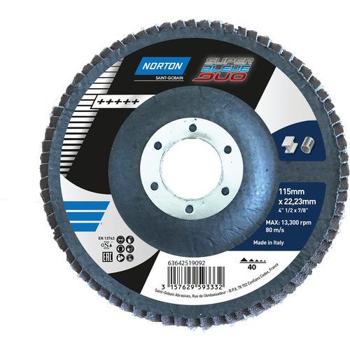 Disque à Lamelles Super Bleue Sb Duo Ø115x22mm Grain 40