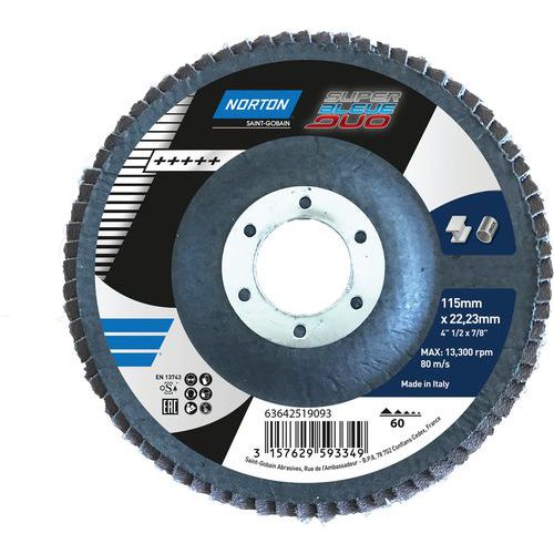 Disque à Lamelles Super Bleue Sb Duo Ø115x22mm Grain 60