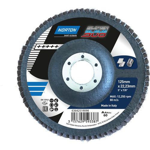 Disque à Lamelles Super Bleue Sb Duo Ø125x22mm Grain 60